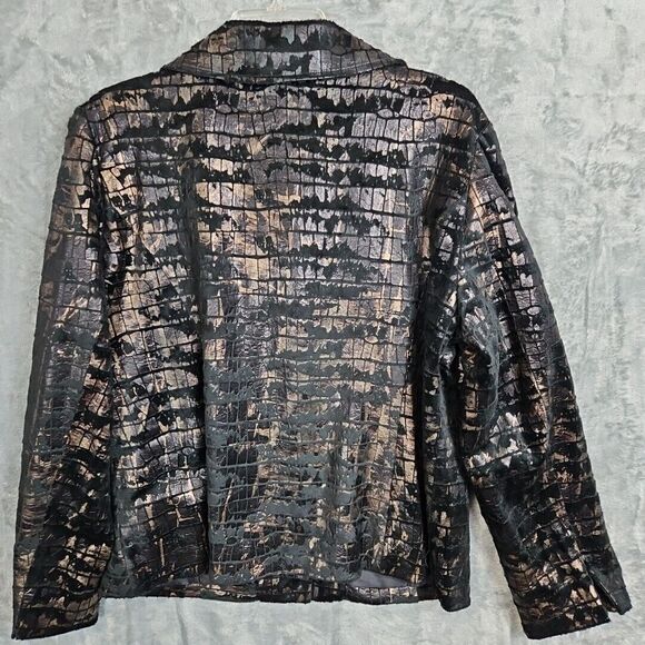 Great Cavalier by St Paul jacket blazer sz Lg black gold color - Picture 8 of 11